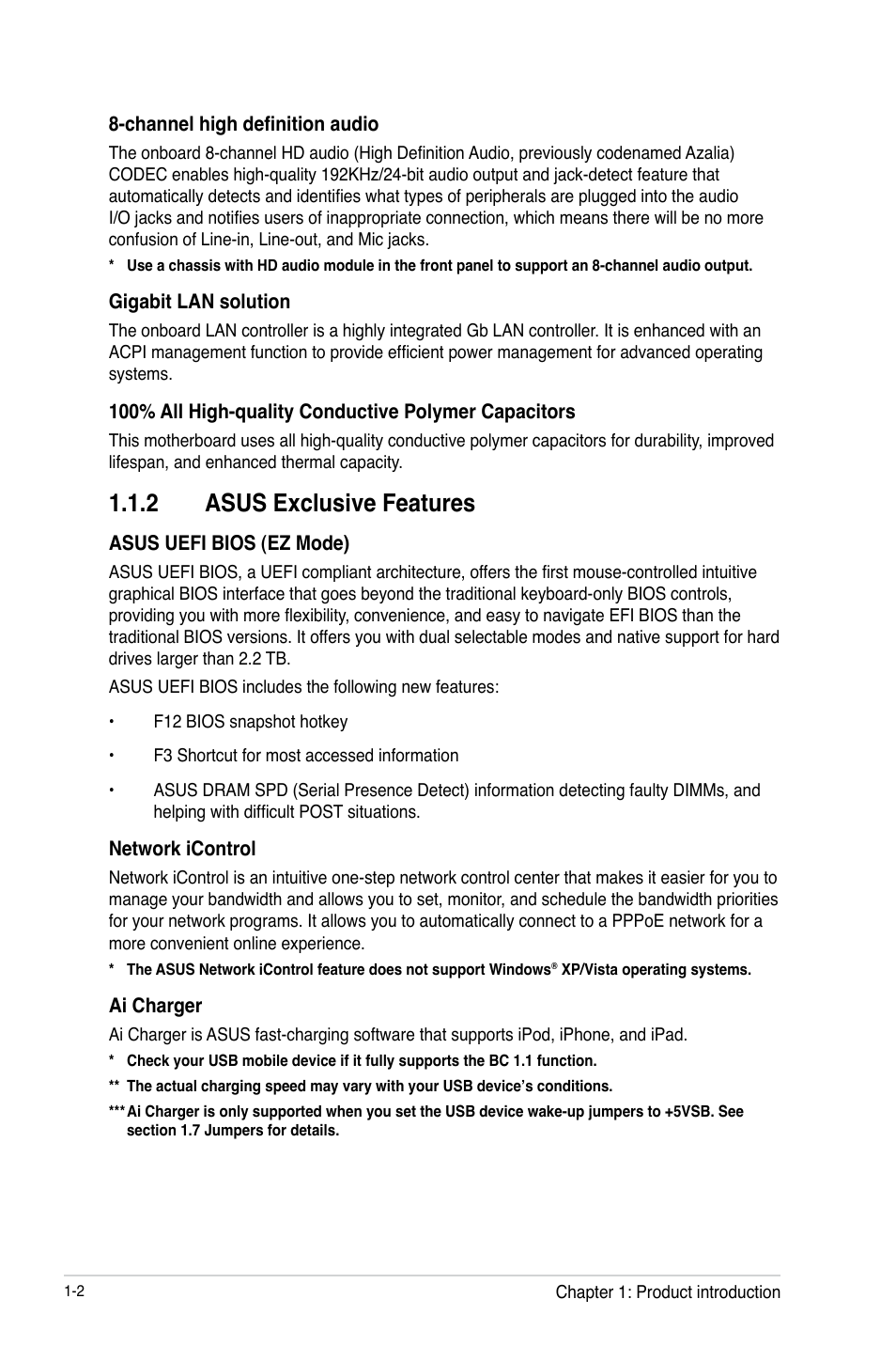 2 asus exclusive features | Asus H61M-E User Manual | Page 14 / 78