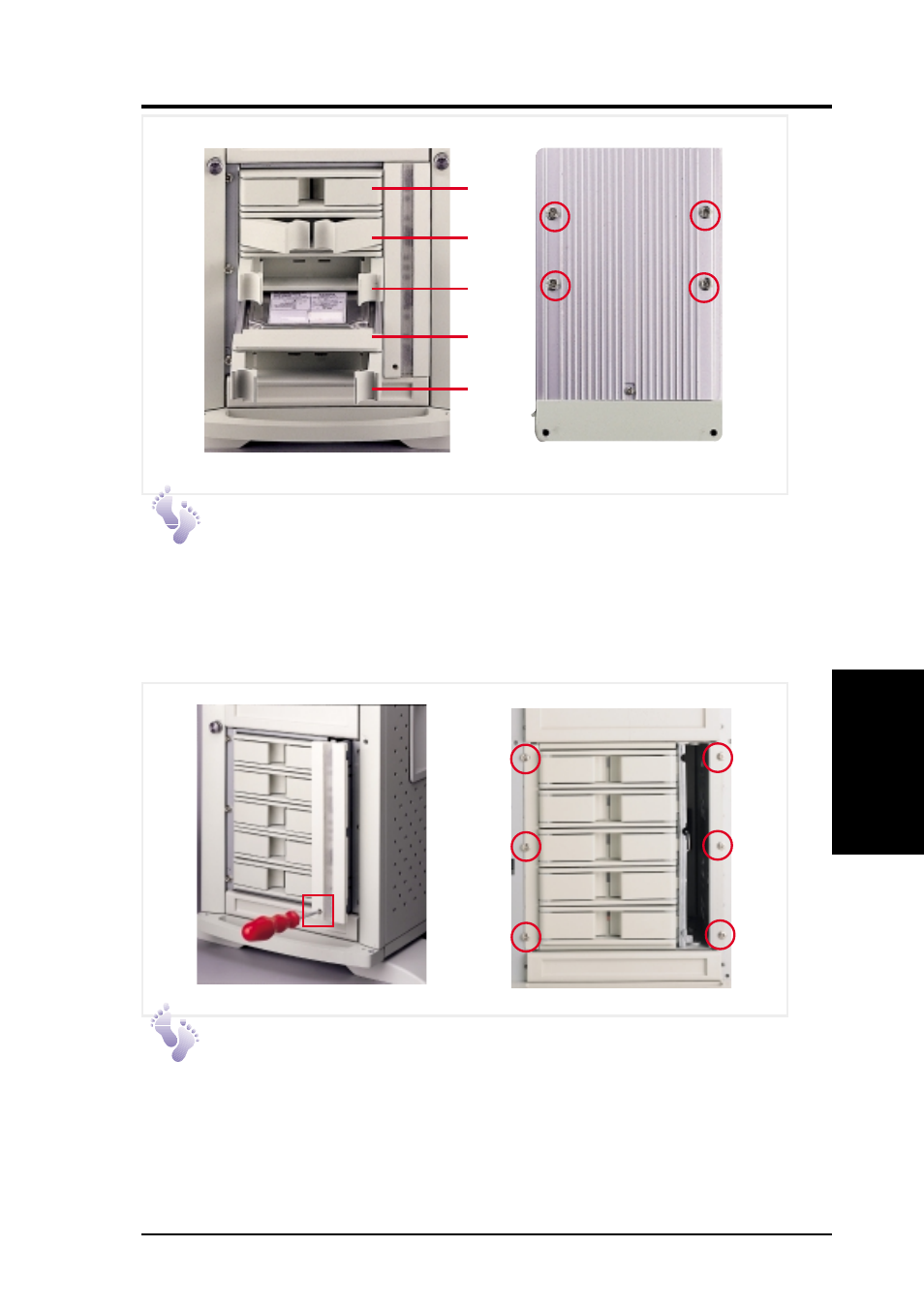 Hardware setup, Hot-swap tray, Hot-swap bay | Asus AP2300 User Manual | Page 29 / 44