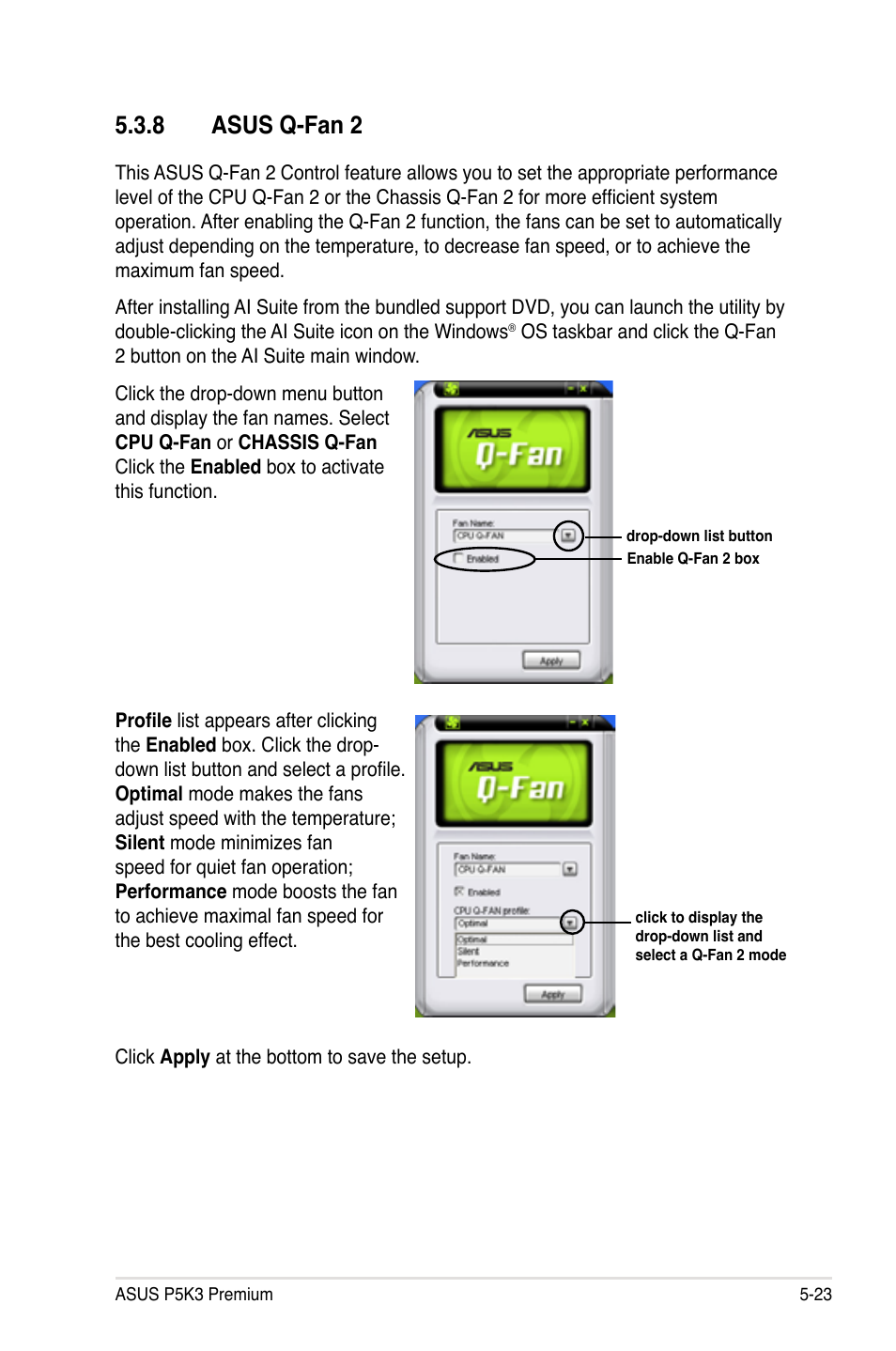 8 asus q-fan 2 | Asus P5K3 Premium/WiFi-AP User Manual | Page 127 / 172