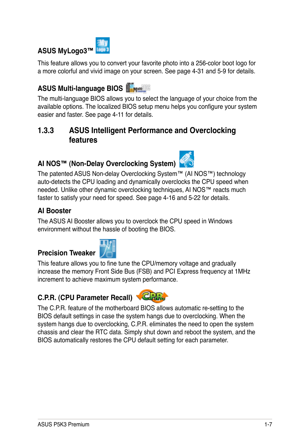 Asus P5K3 Premium/WiFi-AP User Manual | Page 23 / 172