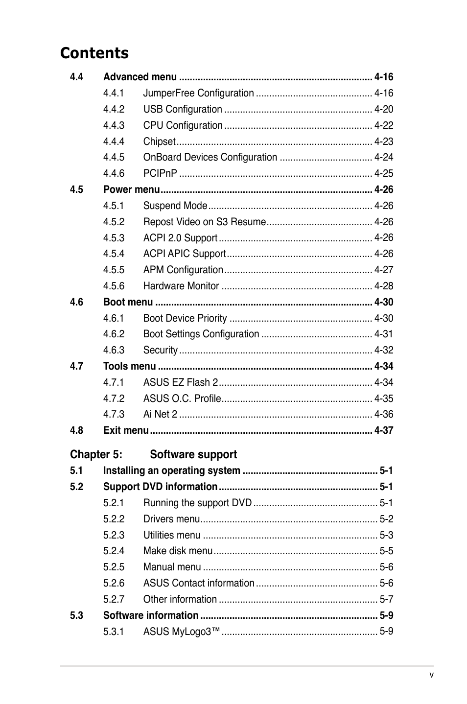 Asus P5K3 Premium/WiFi-AP User Manual | Page 5 / 172