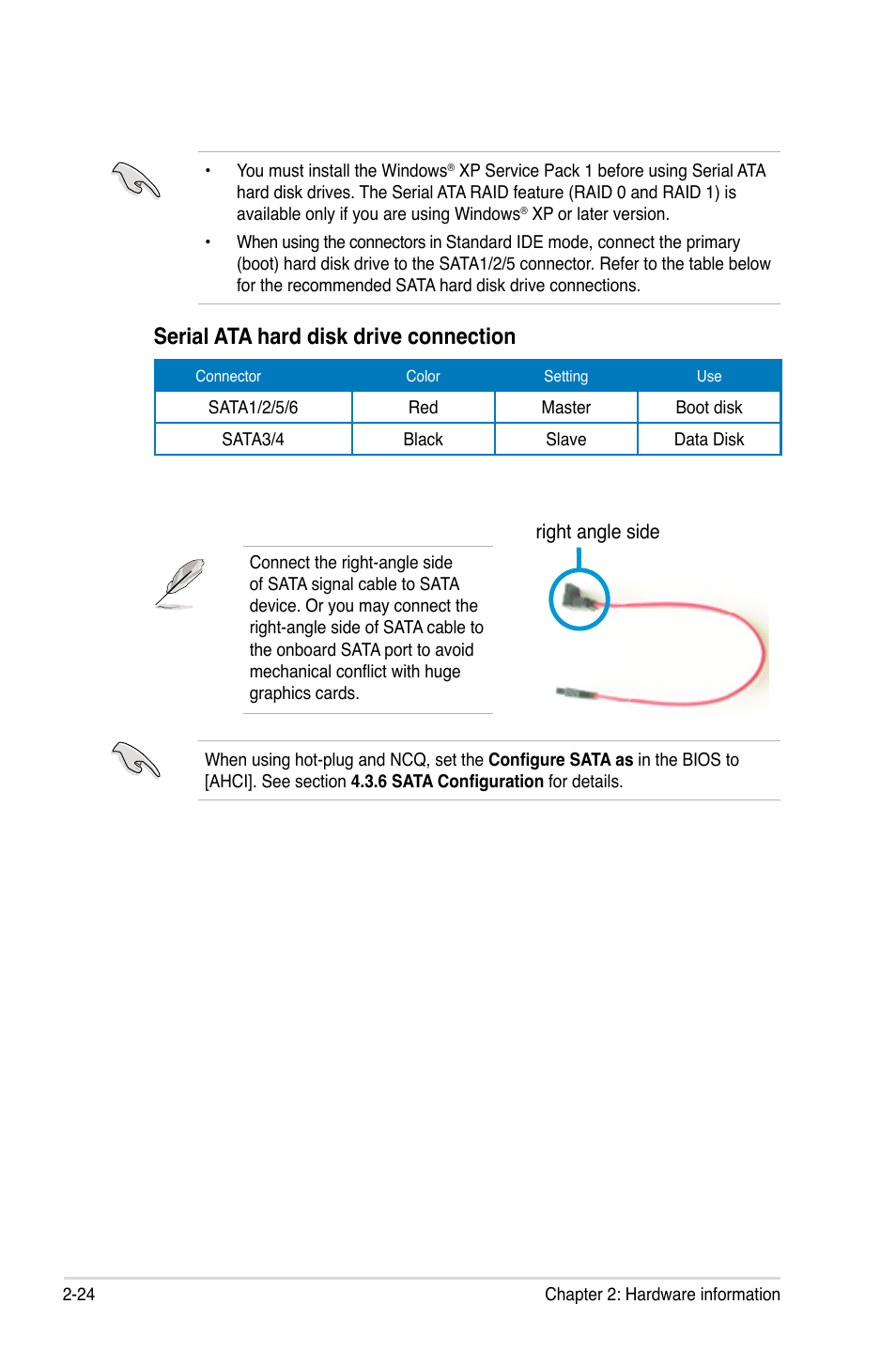 Serial ata hard disk drive connection | Asus P5K3 Premium/WiFi-AP User Manual | Page 50 / 172