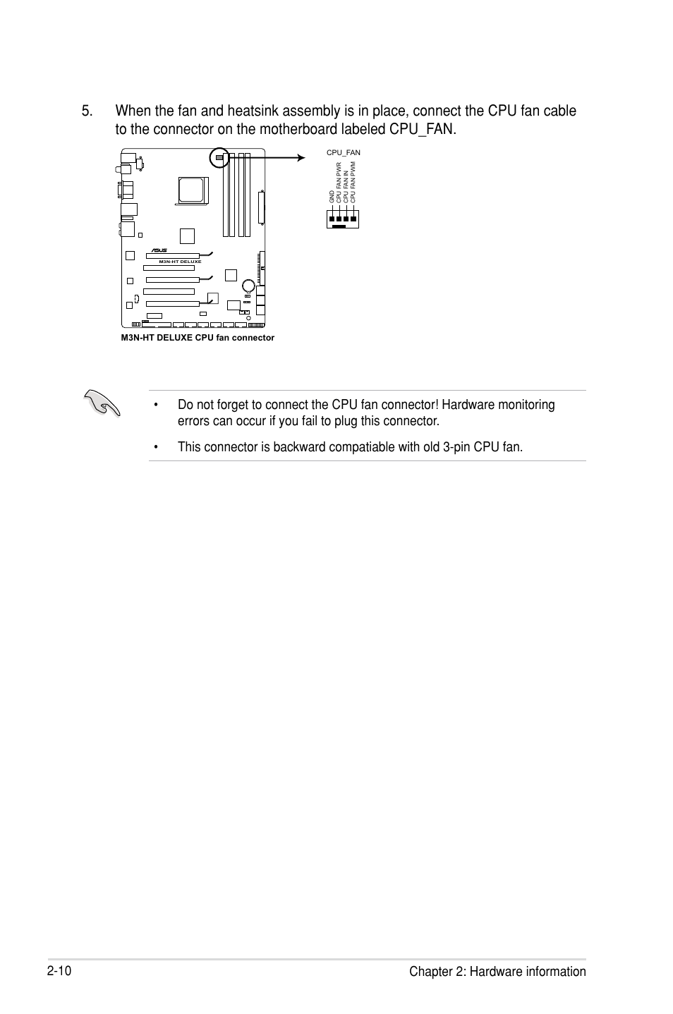 10 chapter 2: hardware information | Asus M3N-HT Deluxe/Mempipe User Manual | Page 34 / 64