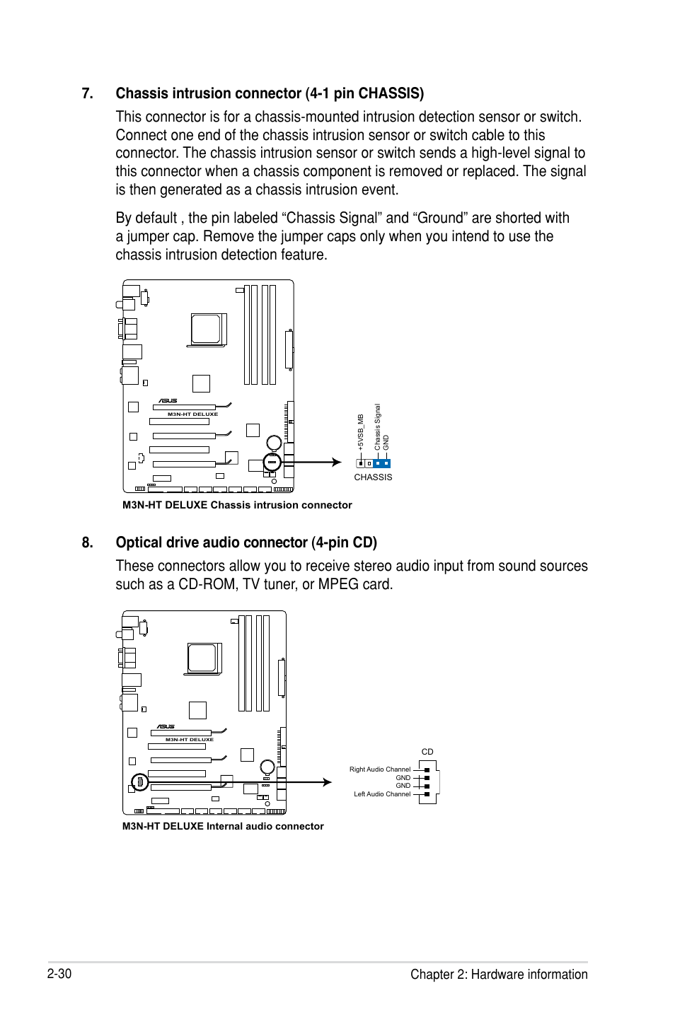 30 chapter 2: hardware information | Asus M3N-HT Deluxe/Mempipe User Manual | Page 54 / 64