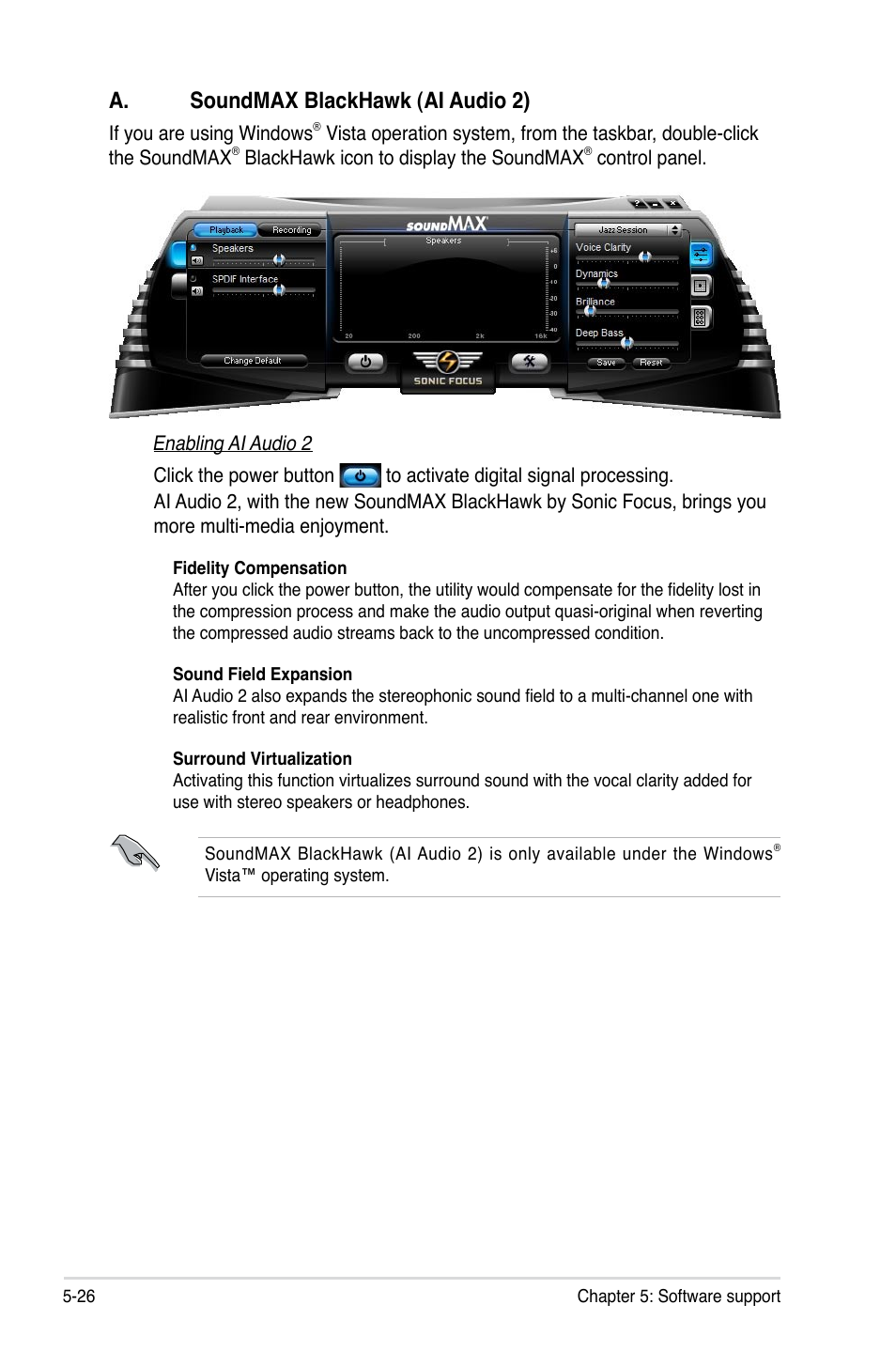 A. soundmax blackhawk (ai audio 2) | Asus P5K3 Premium/WiFi-AP User Manual | Page 130 / 176