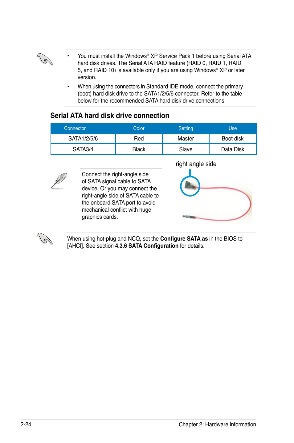 Serial ata hard disk drive connection | Asus P5K3 Premium/WiFi-AP User Manual | Page 50 / 176