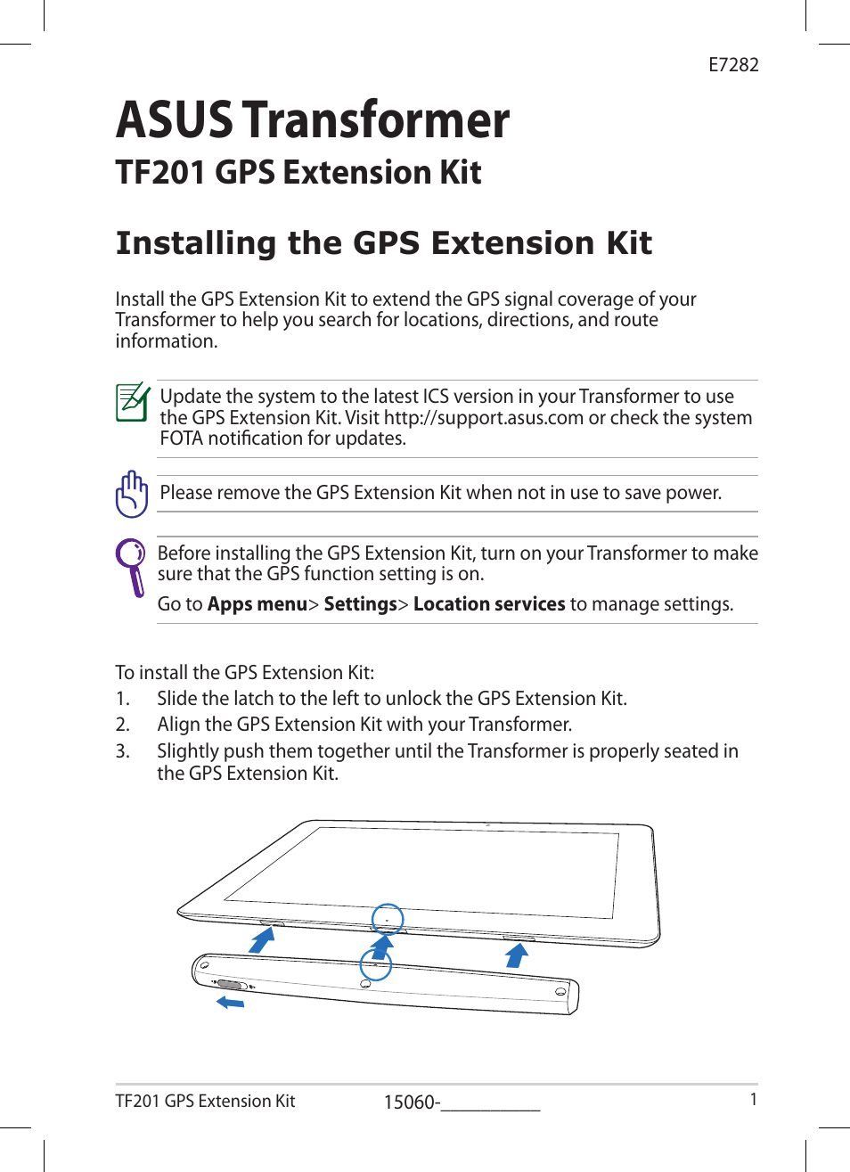 Asus Eee Pad Transformer Prime TF201 User Manual | 8 pages