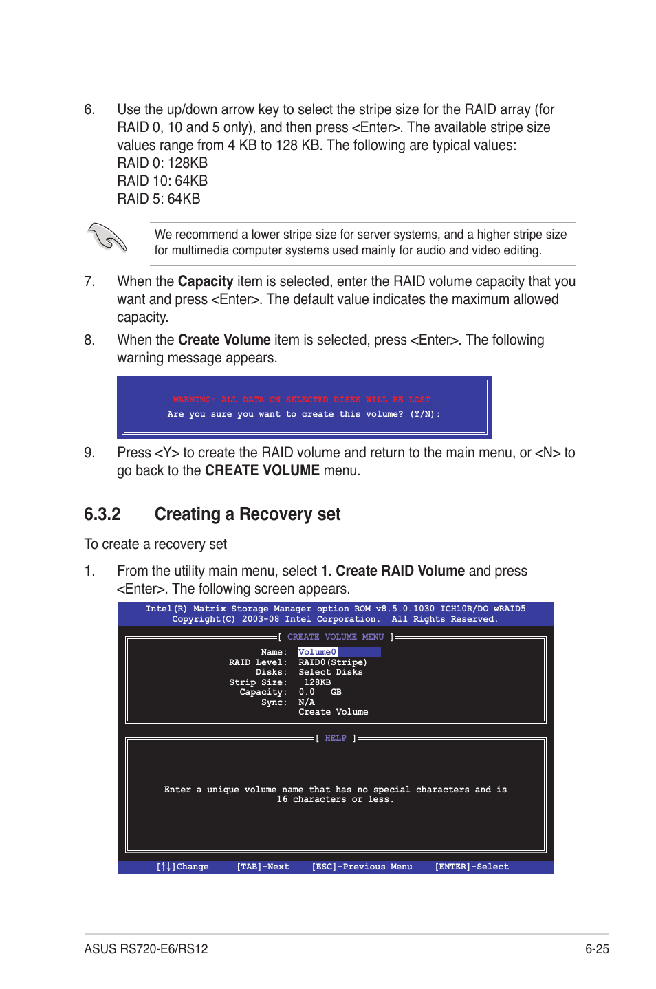 2 creating a recovery set, Creating a recovery set -25 | Asus RS720-E6/RS12 User Manual | Page 123 / 156