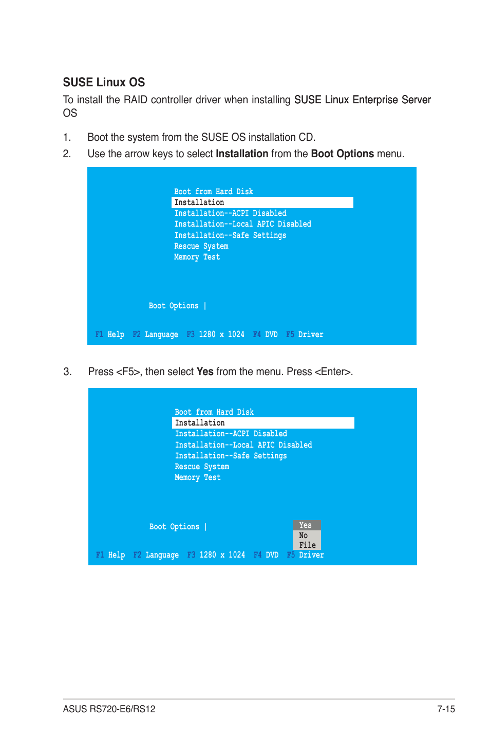 Suse linux os | Asus RS720-E6/RS12 User Manual | Page 145 / 156