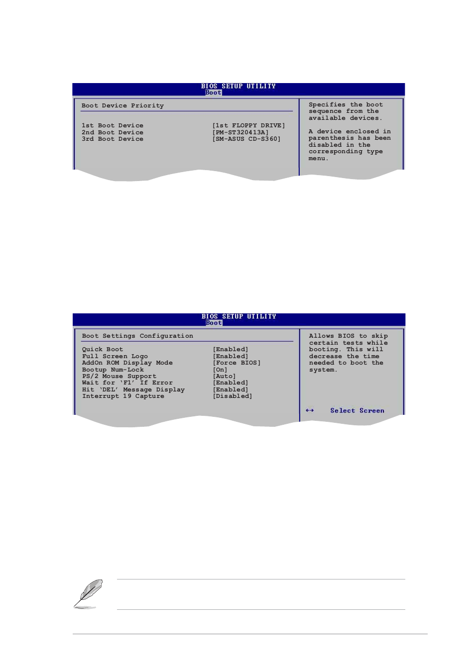 1 boot device priority, 2 boot settings configuration, 1st ~ xxth boot device [1st floppy drive | Quick boot [enabled, Full screen logo [enabled, Asus a8v deluxe motherboard 4-35 | Asus A8V Deluxe User Manual | Page 101 / 144