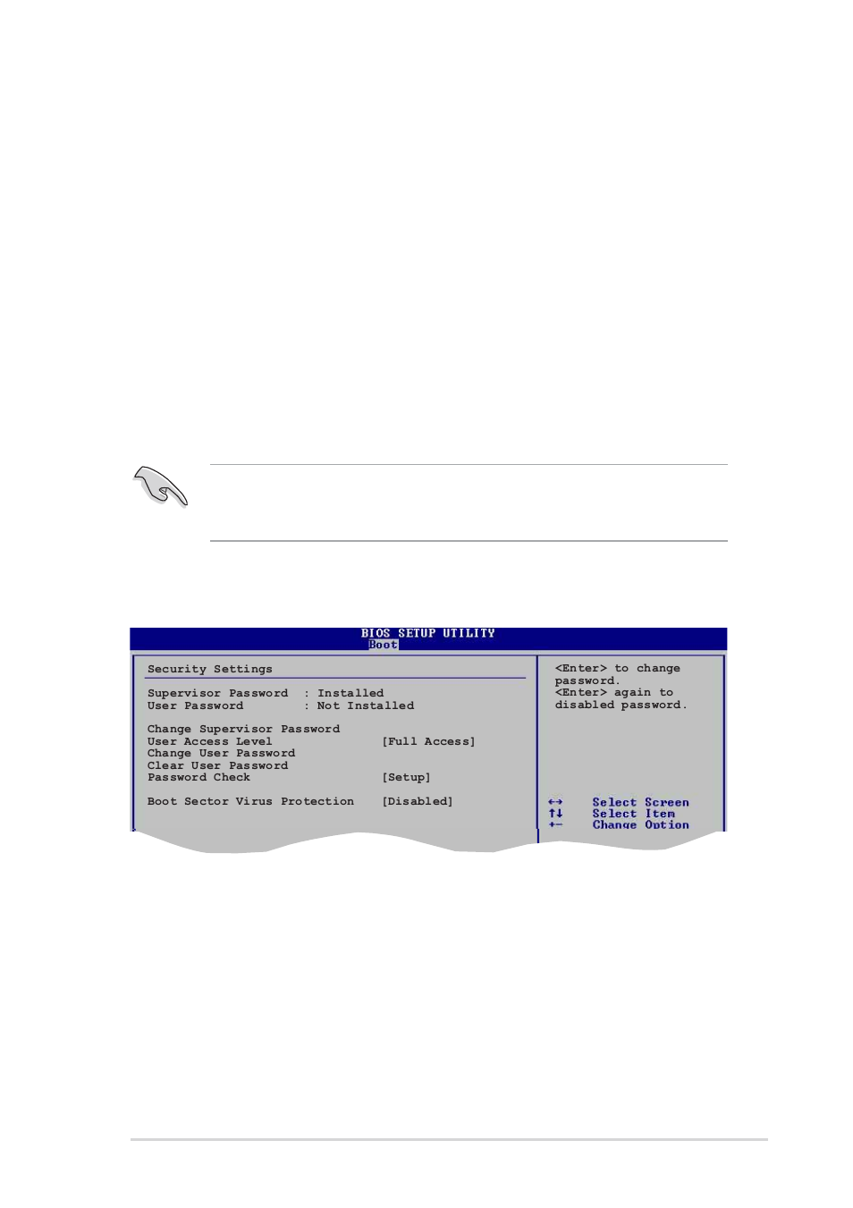 User access level (full access | Asus A8V Deluxe User Manual | Page 103 / 144