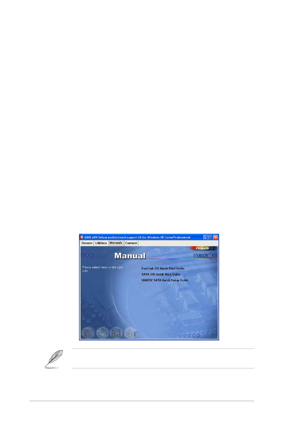 4 manuals menu | Asus A8V Deluxe User Manual | Page 112 / 144