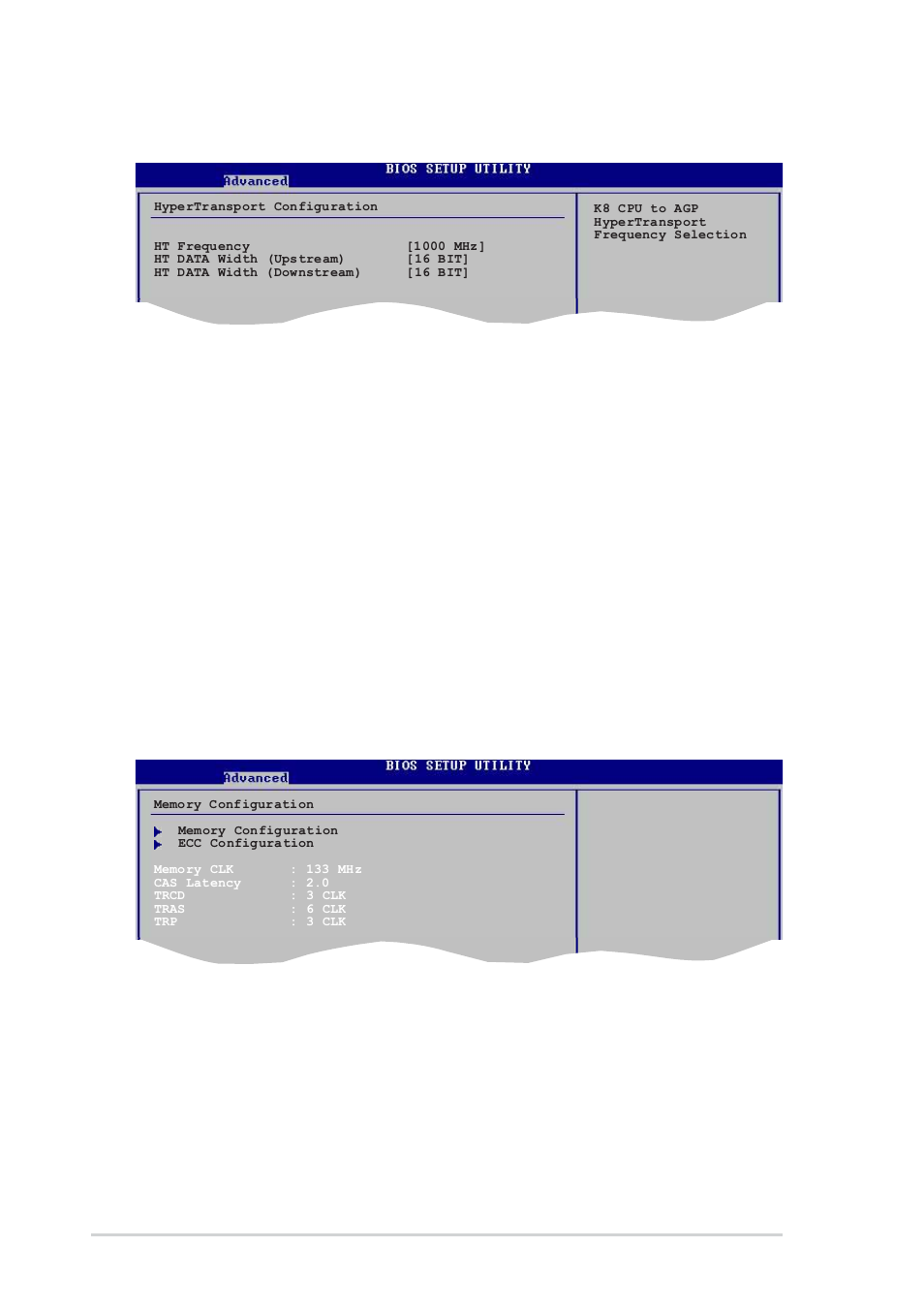 Ht data width (upstream) [16 bit, Ht data width (downstream) [16 bit, 16 chapter 4: bios setup | Asus A8V Deluxe User Manual | Page 82 / 144