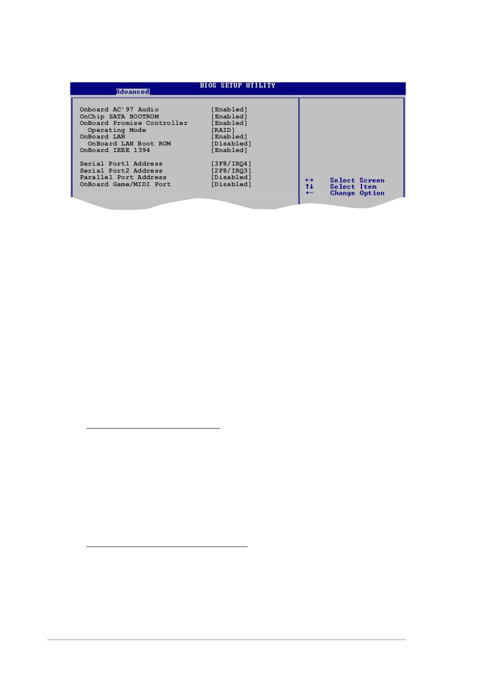 3 onboard devices configuration, Onboard ac’97 audio [enabled, Onchip sata boot rom [enabled | Onboard promise controller [enabled, Onboard lan [enabled, 24 chapter 4: bios setup | Asus A8V Deluxe User Manual | Page 90 / 144