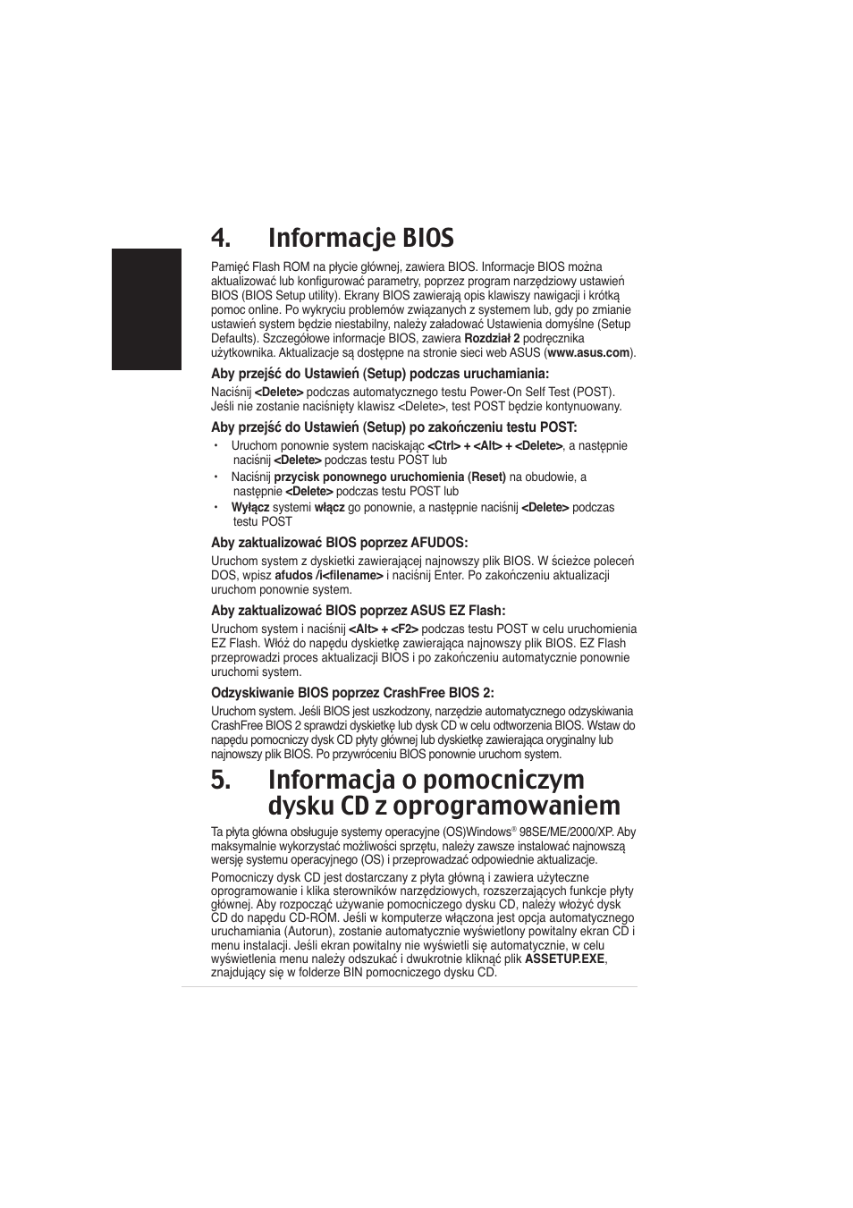 Informacje bios | Asus K8N User Manual | Page 22 / 38