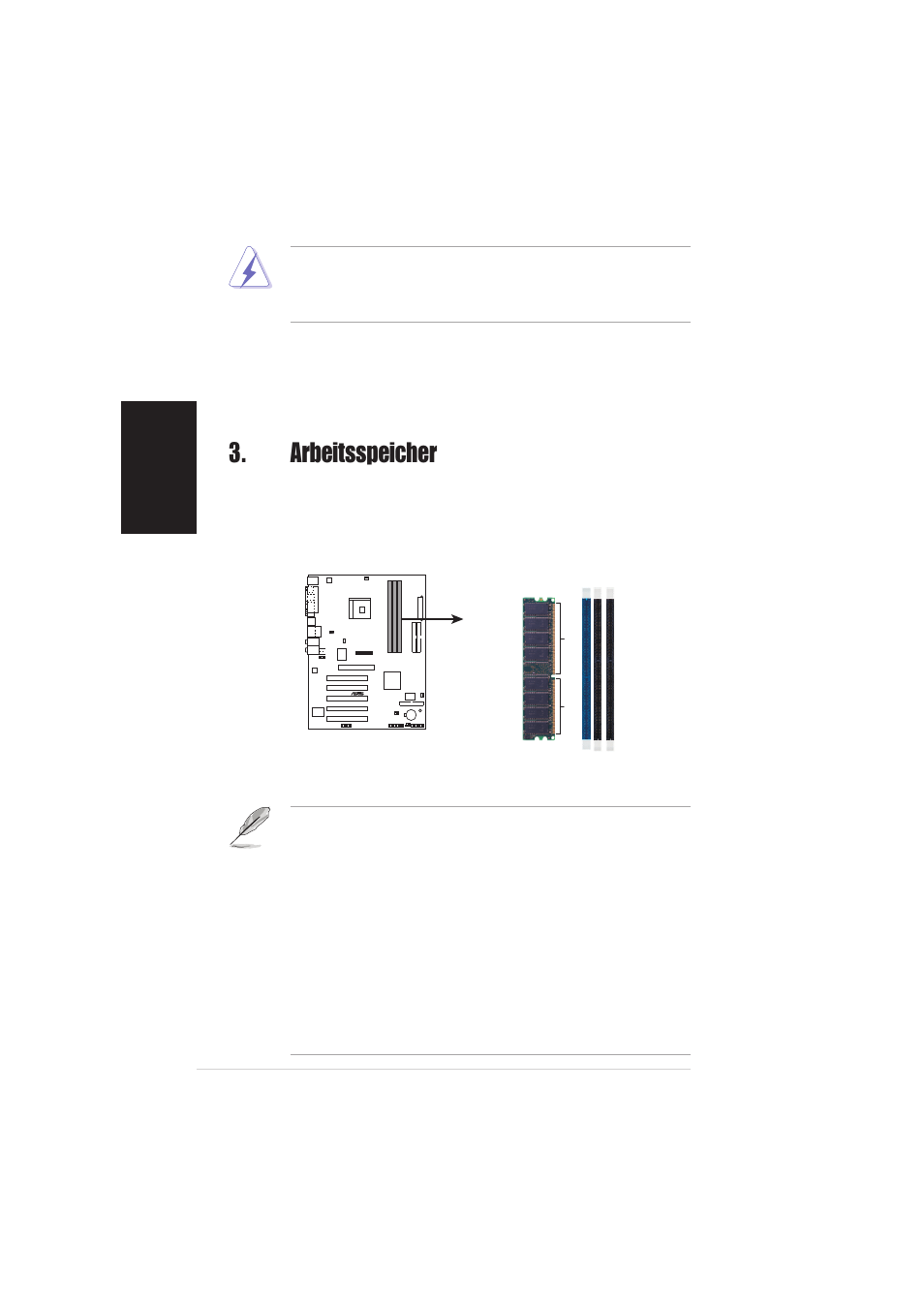 Arbeitsspeicher | Asus K8N User Manual | Page 6 / 38