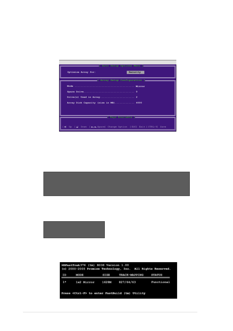 4 creating a raid 1 array (security), Creating a security array with new drives, 14 chapter 5: driver installation | Use the arrow keys to go to the field, And select “ security” with the space bar. the | Asus AP1720-E1 User Manual | Page 116 / 124