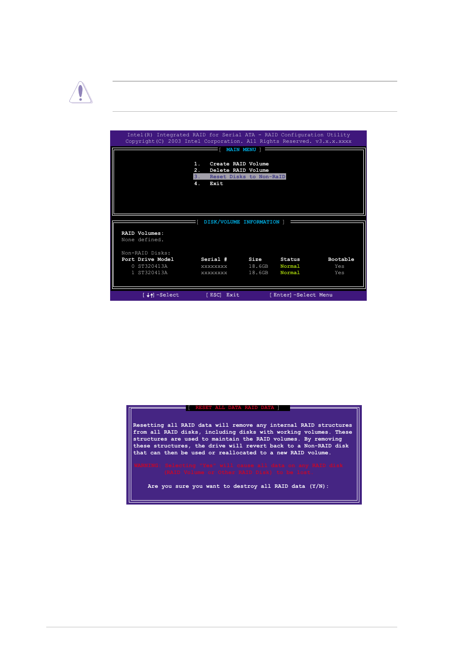 6 resetting a raid to non-raid, 22 chapter 5: driver installation | Asus AP1720-E1 User Manual | Page 124 / 124