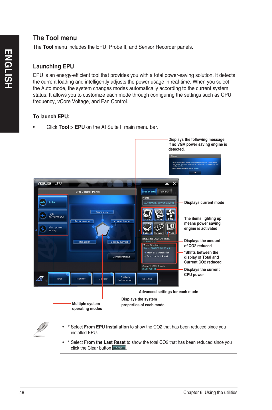 En g lis h en g li sh en g lis h en g li sh | Asus CP6230 User Manual | Page 48 / 208