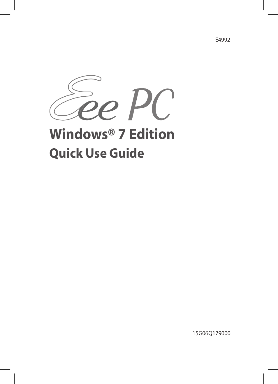 Asus Eee PC 1005HA User Manual | 8 pages