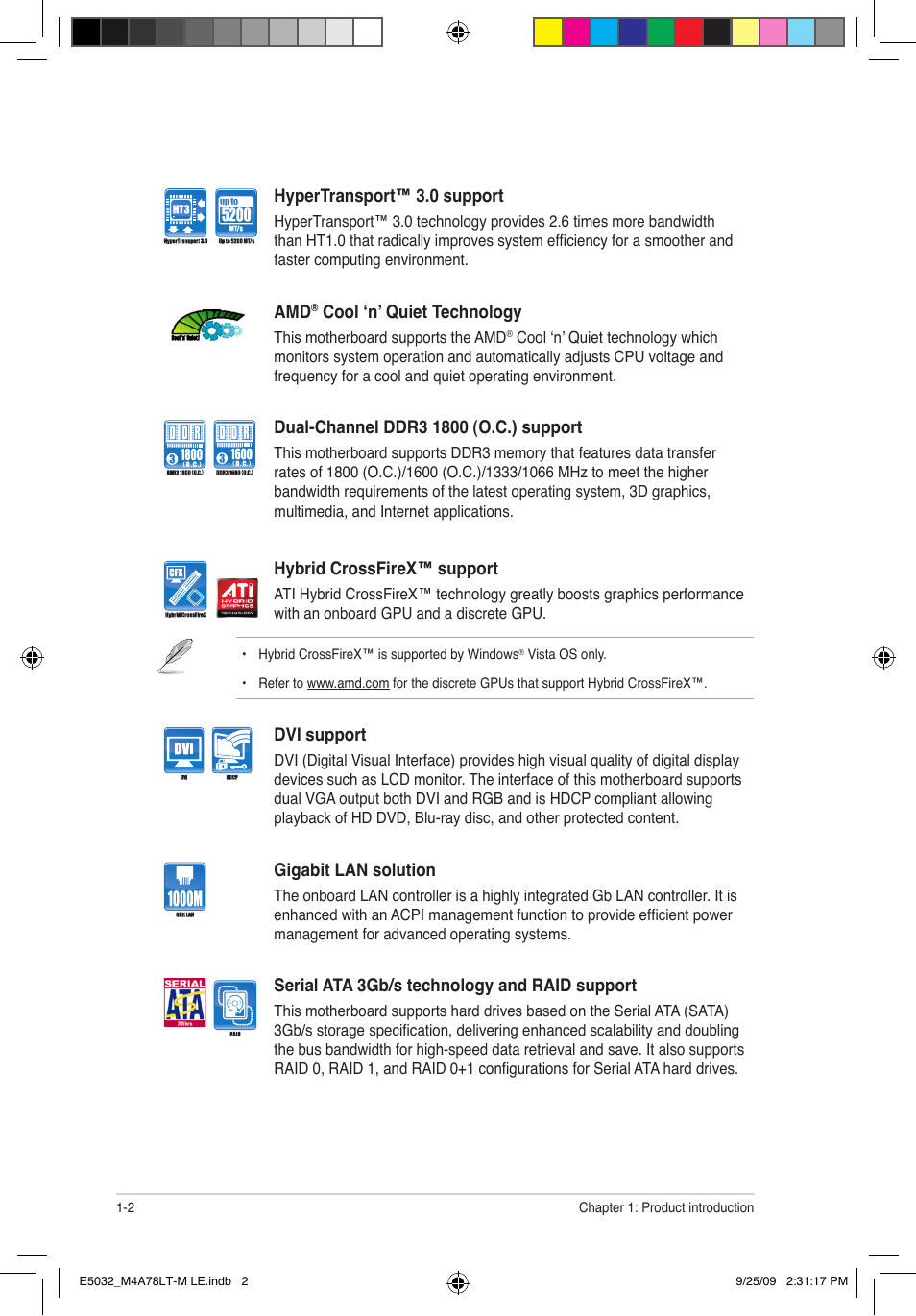 Asus M4A78LT-M LE User Manual | Page 12 / 62