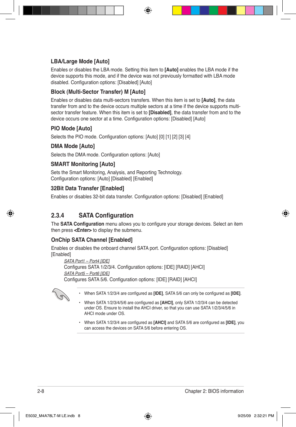 4 sata configuration | Asus M4A78LT-M LE User Manual | Page 48 / 62