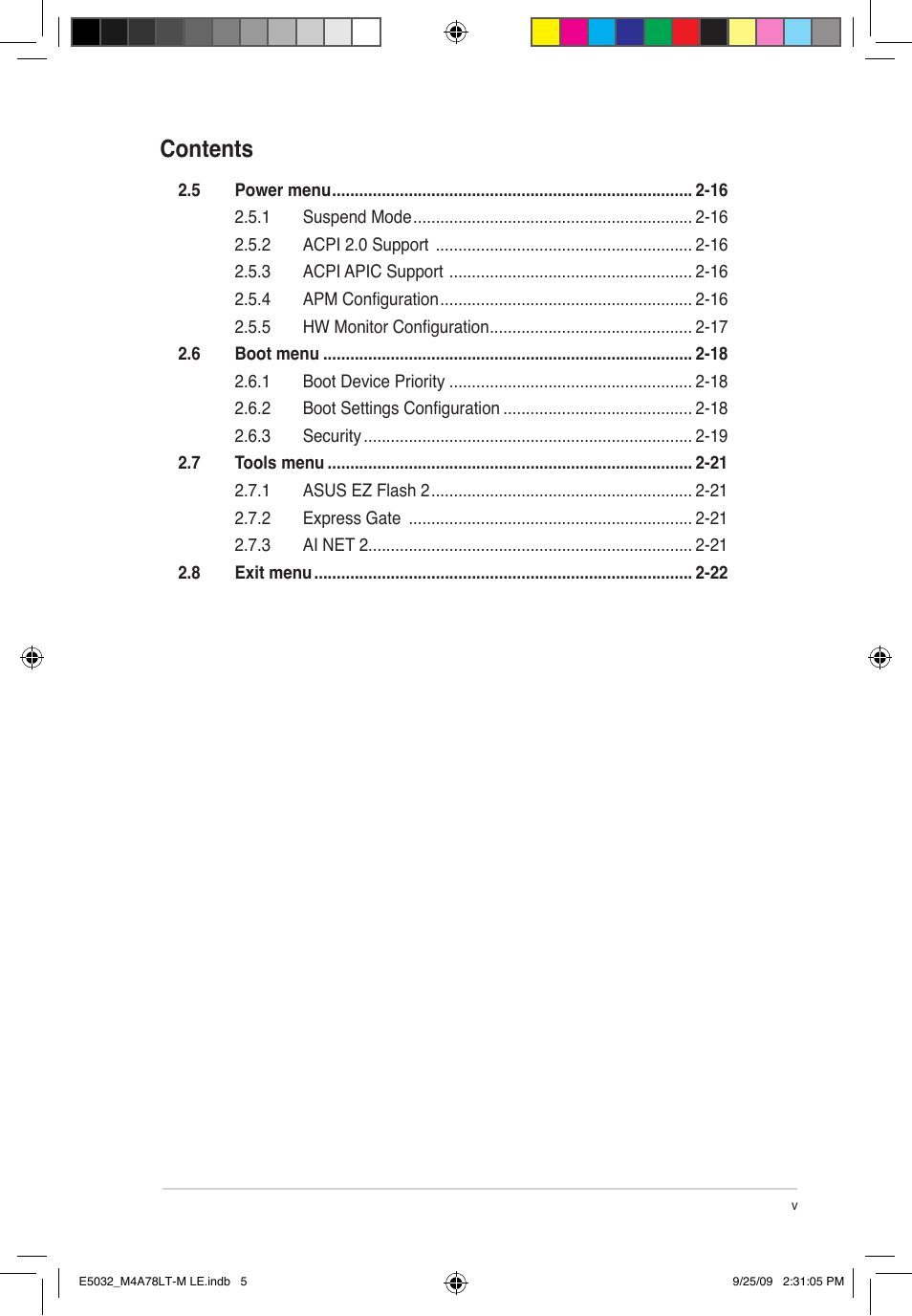 Asus M4A78LT-M LE User Manual | Page 5 / 62