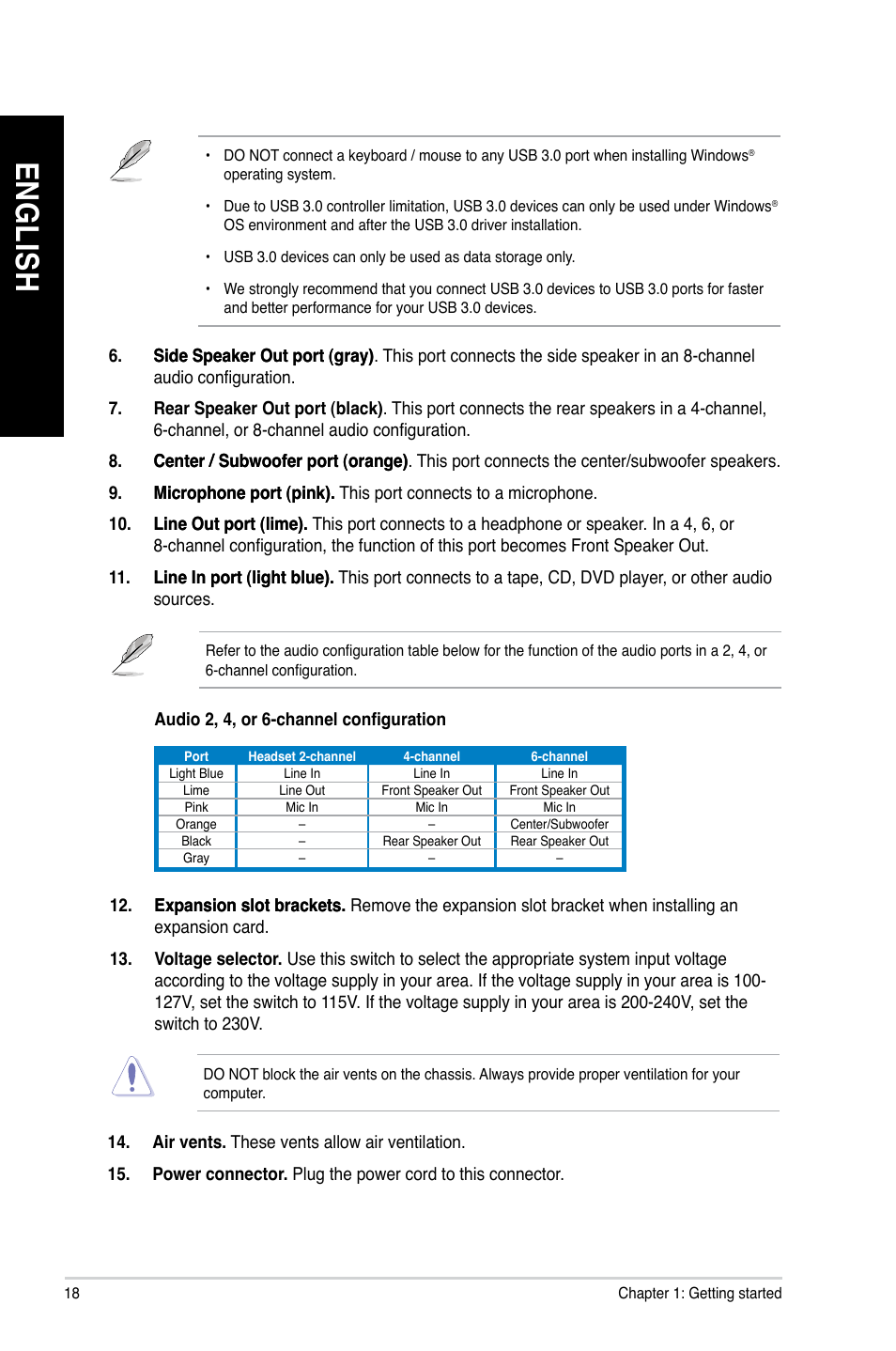 En gl is h en gl is h en gl is h en gl is h | Asus BP6230 User Manual | Page 18 / 99