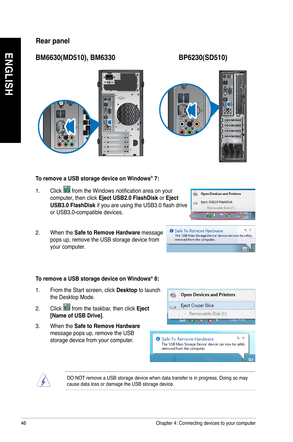 En gl is h en gl is h en gl is h en gl is h | Asus BP6230 User Manual | Page 46 / 99