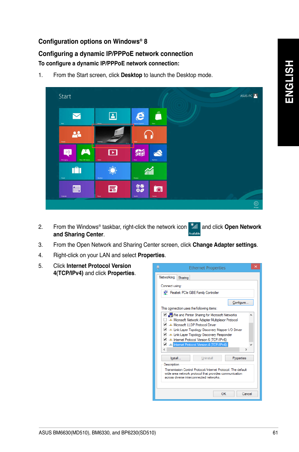 En gl is h en gl is h | Asus BP6230 User Manual | Page 61 / 99