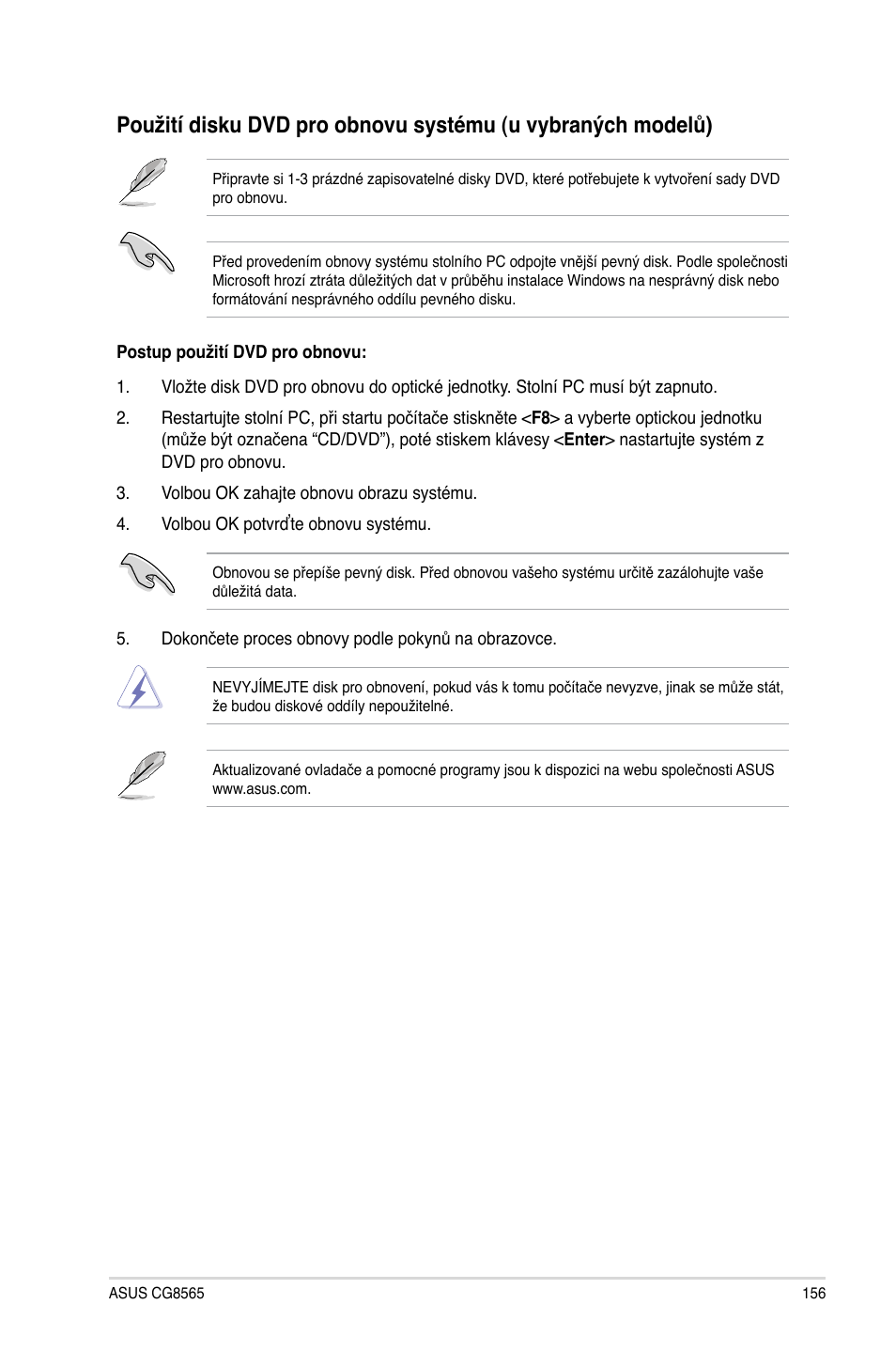 Asus CG8565 User Manual | Page 156 / 410