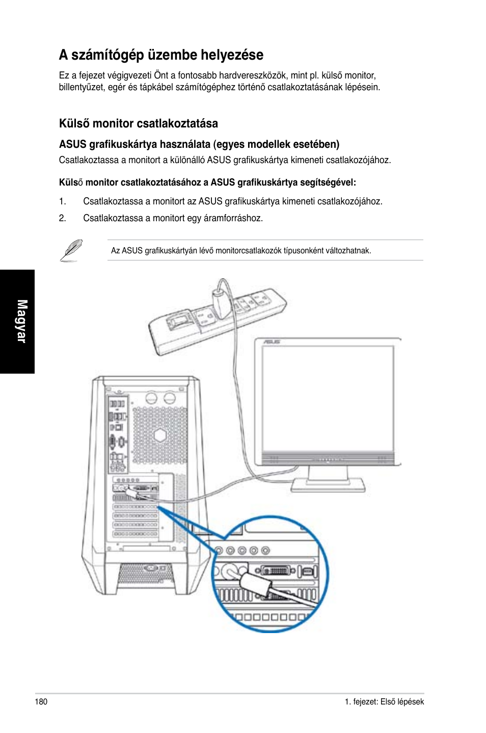 A számítógép üzembe helyezése | Asus CG8565 User Manual | Page 180 / 410