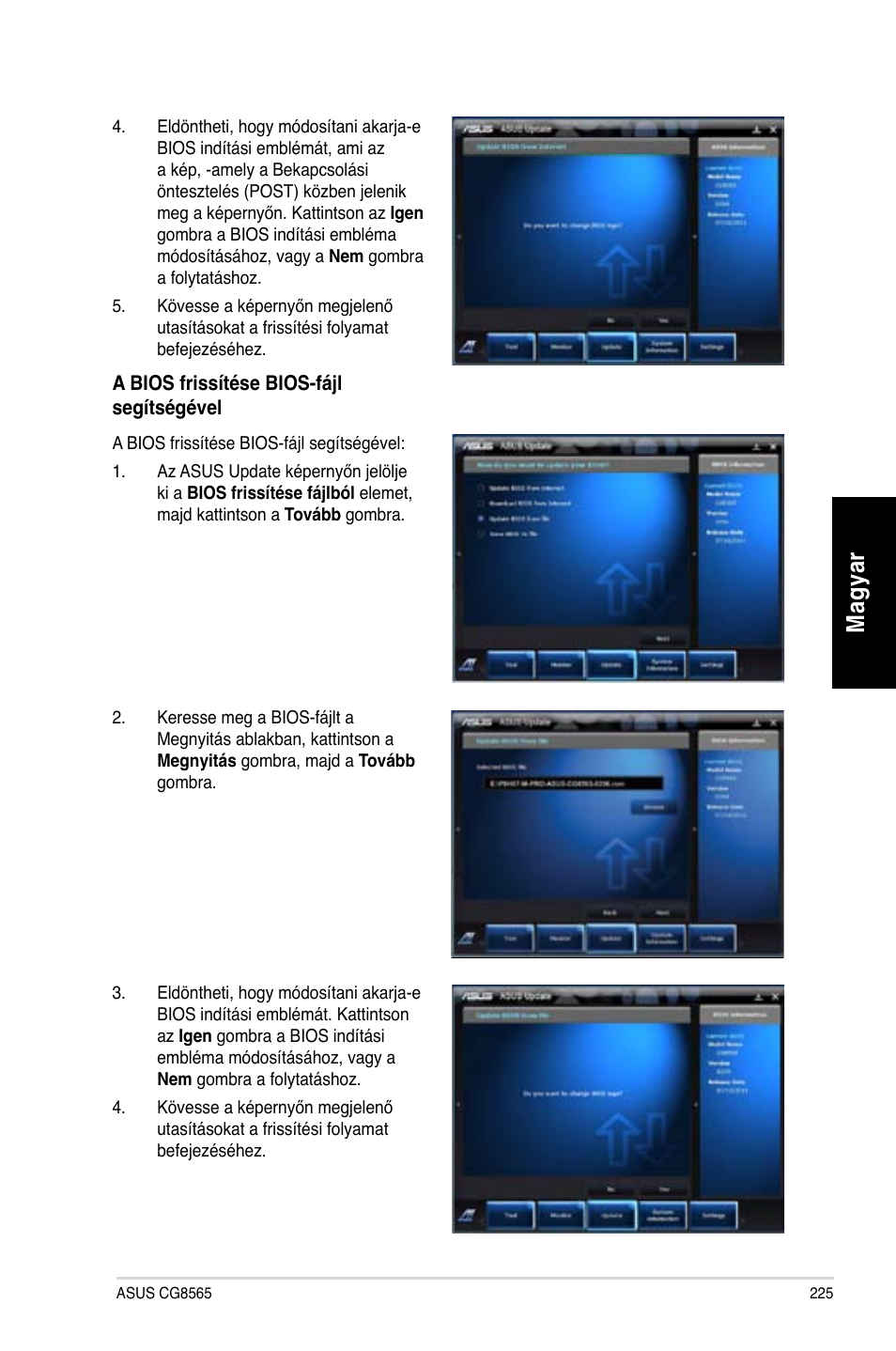 Mag ya r m ag ya r | Asus CG8565 User Manual | Page 225 / 410