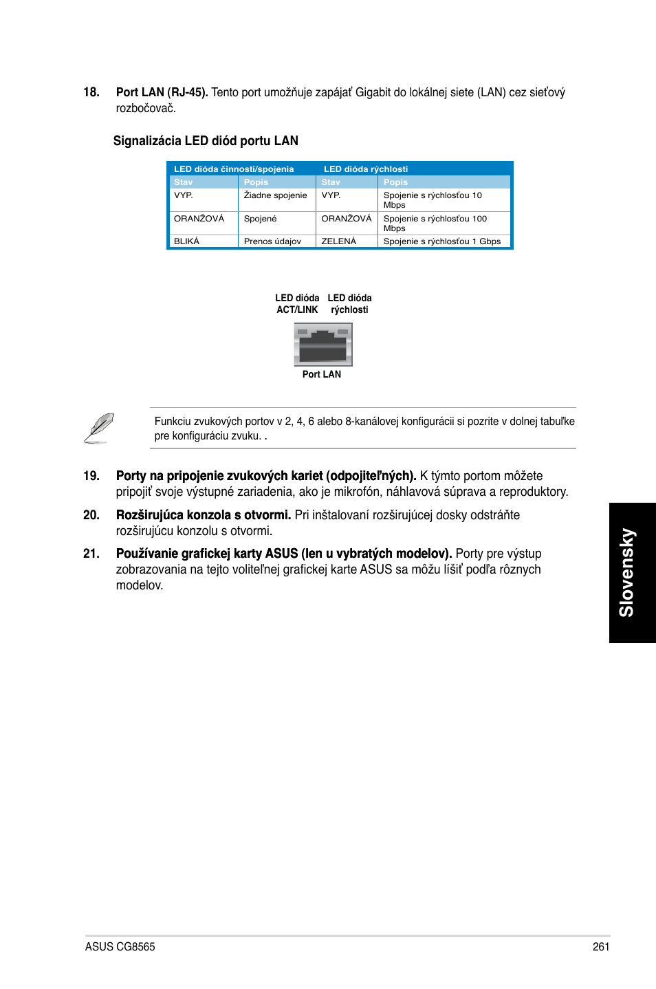 Slovensky | Asus CG8565 User Manual | Page 261 / 410