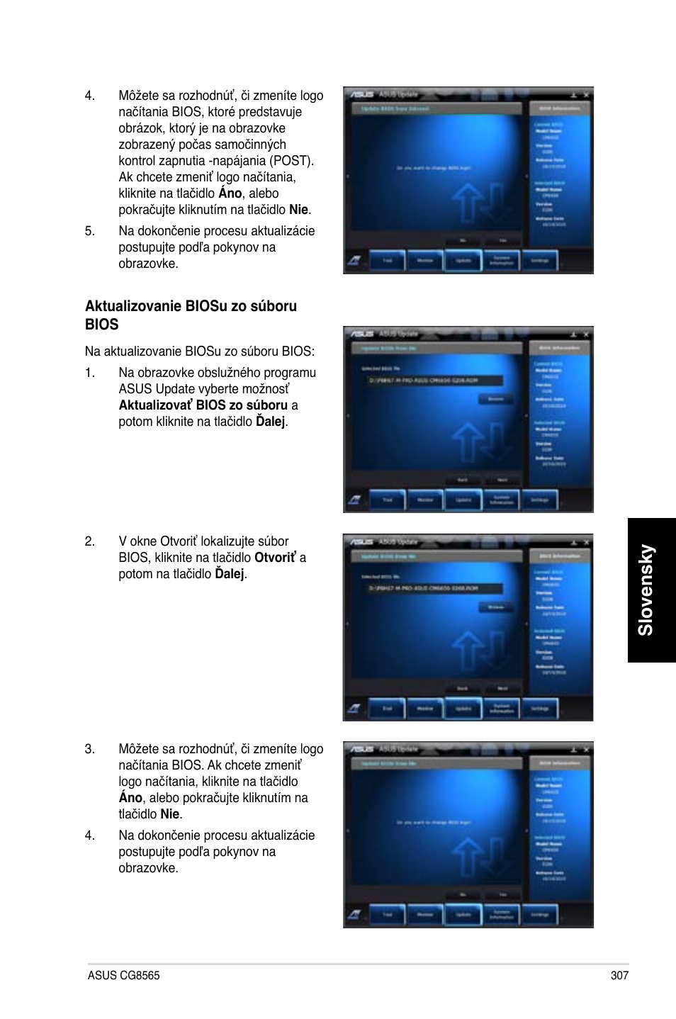 Slovensky | Asus CG8565 User Manual | Page 307 / 410