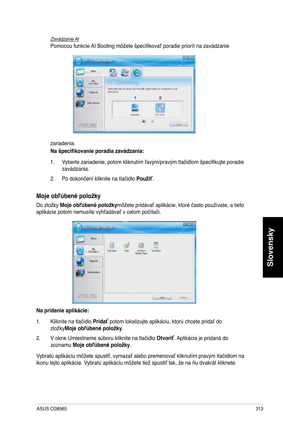 Slovensky | Asus CG8565 User Manual | Page 313 / 410