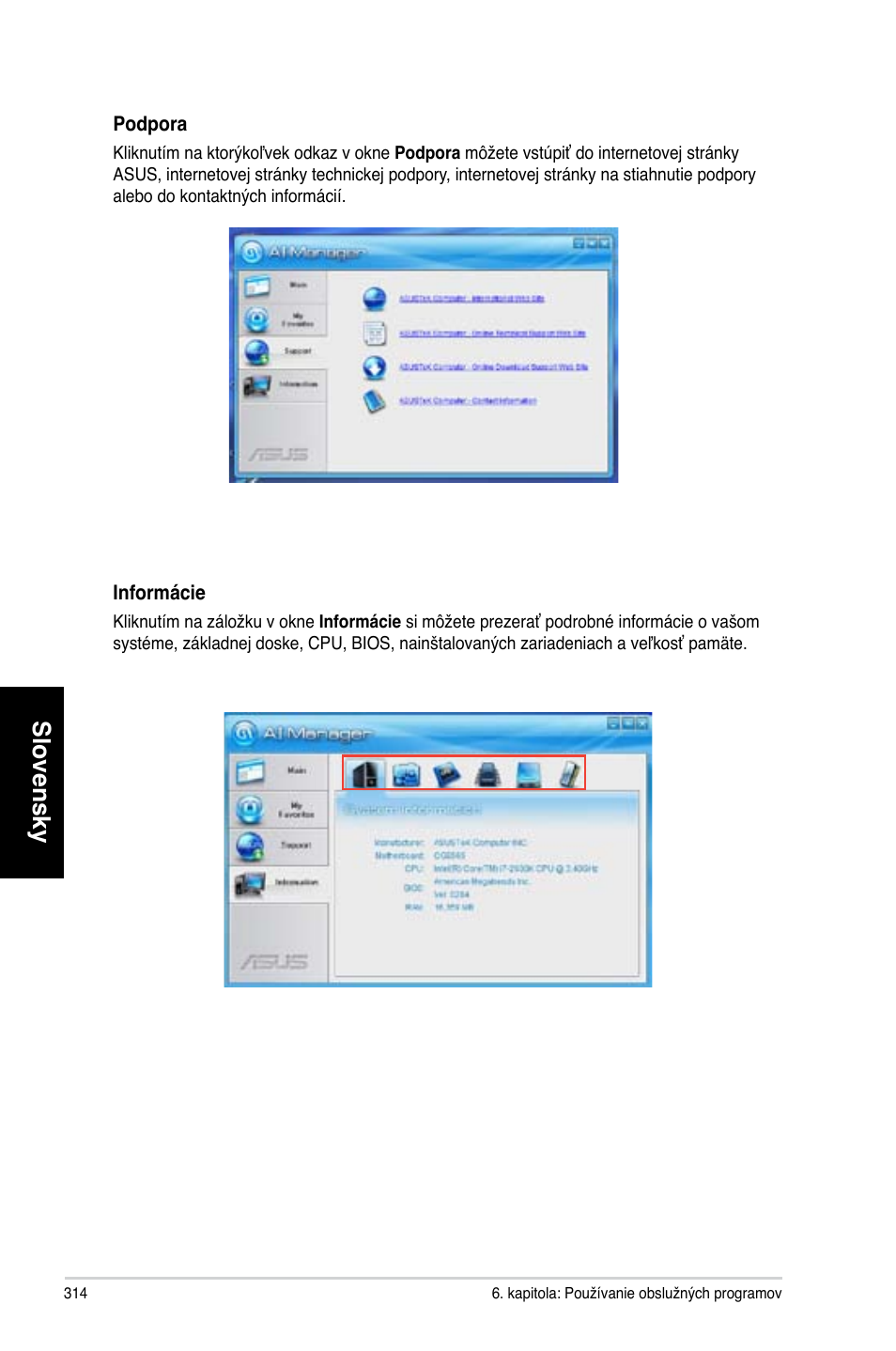 Slovensky | Asus CG8565 User Manual | Page 314 / 410