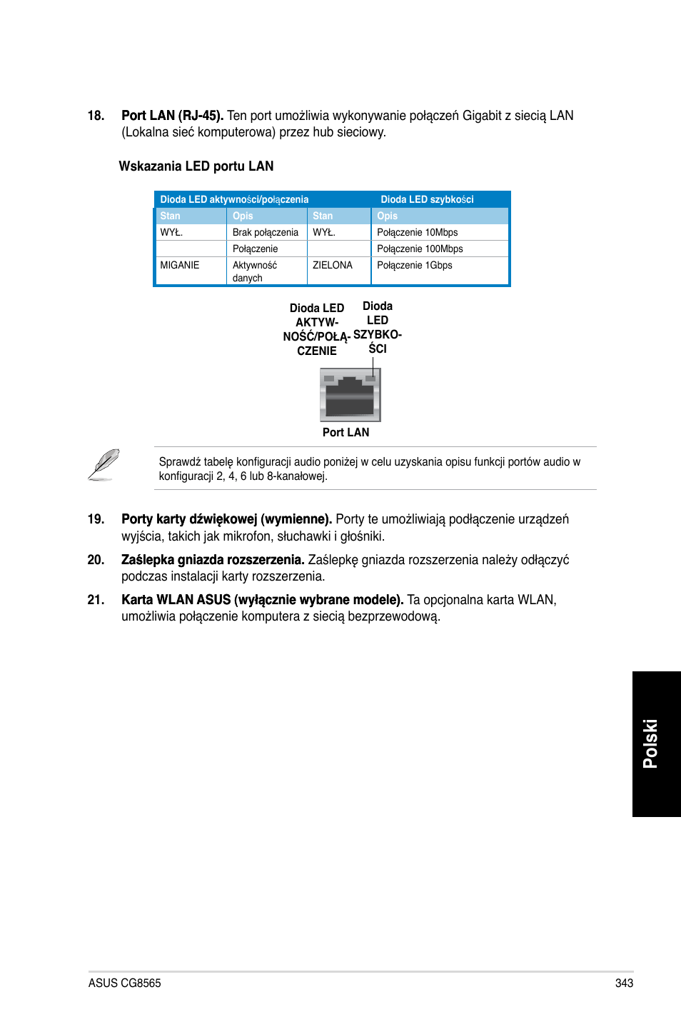 Polski | Asus CG8565 User Manual | Page 343 / 410