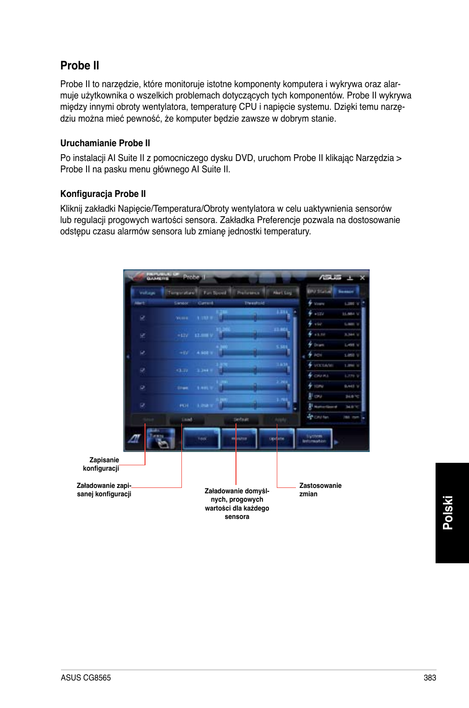 Polski, Probe ii | Asus CG8565 User Manual | Page 383 / 410