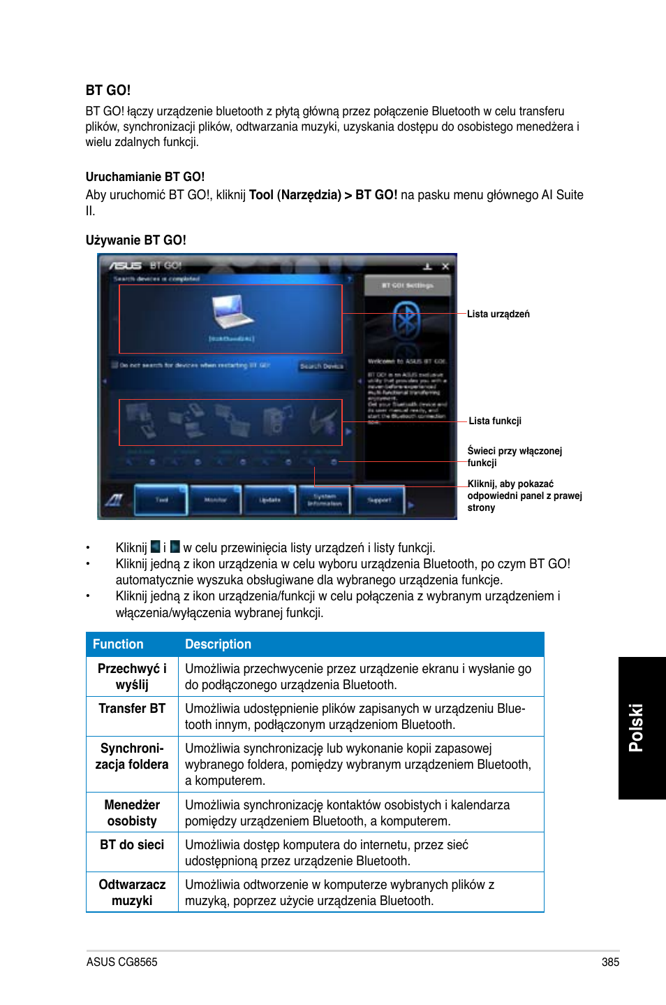 Polski | Asus CG8565 User Manual | Page 385 / 410