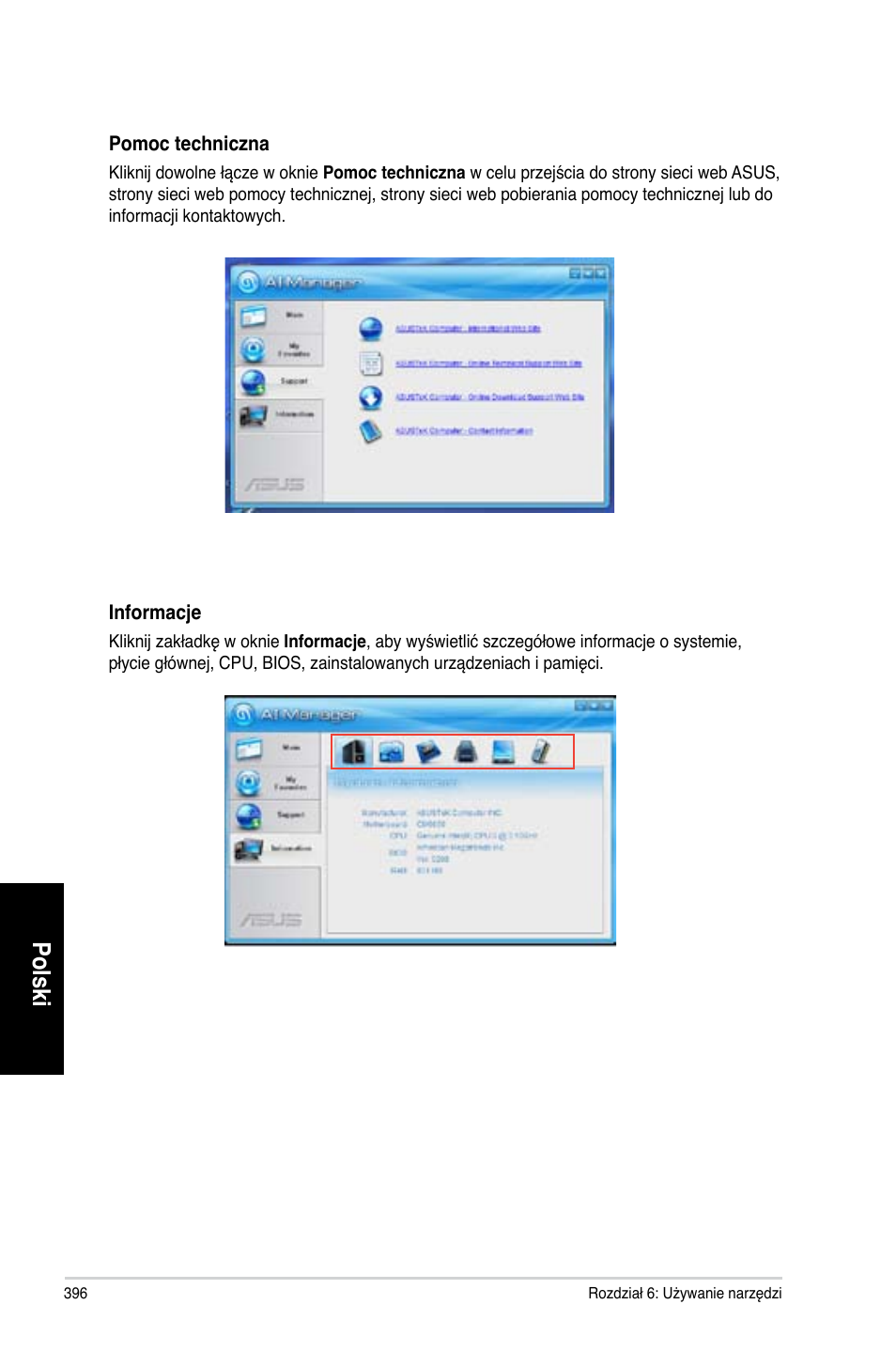 Polski | Asus CG8565 User Manual | Page 396 / 410