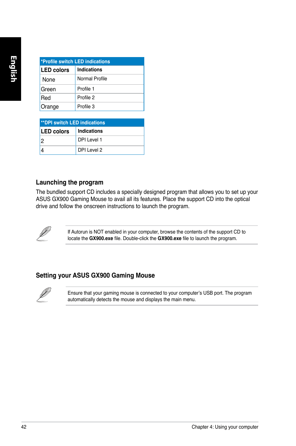 English | Asus CG8565 User Manual | Page 42 / 410