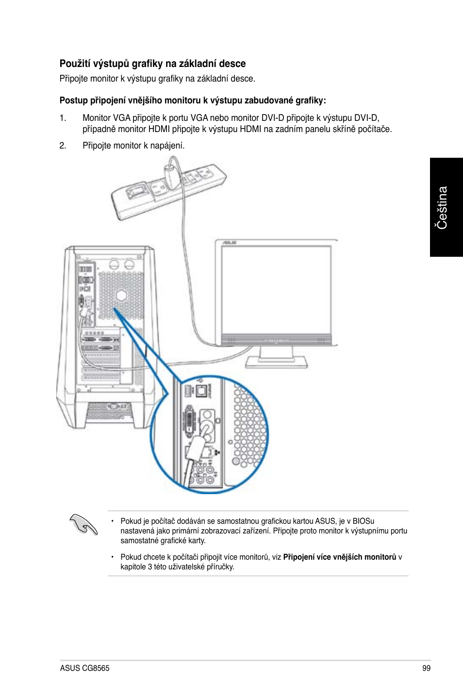 Čeština | Asus CG8565 User Manual | Page 99 / 410