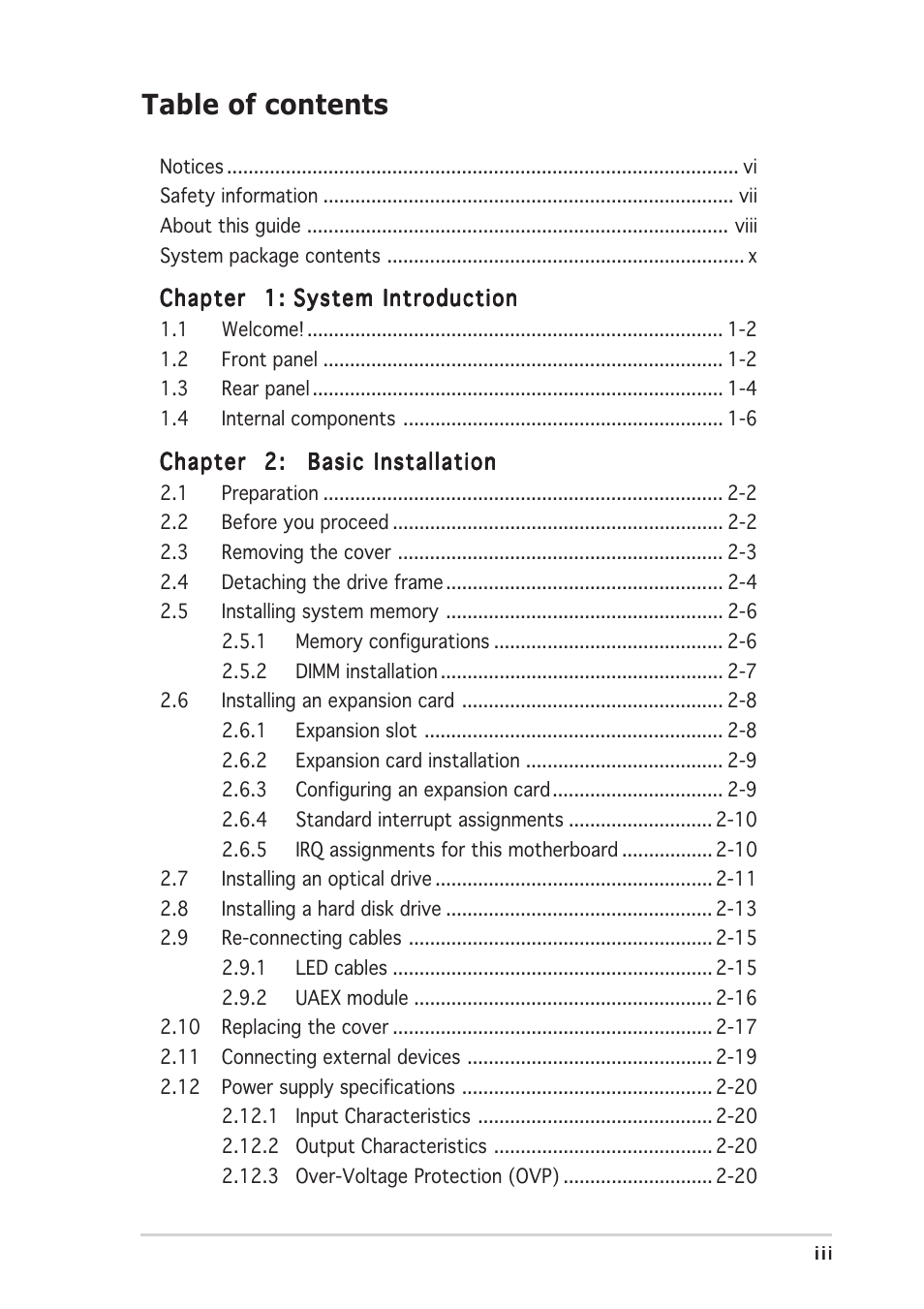 Asus Terminator C3 User Manual | Page 3 / 94