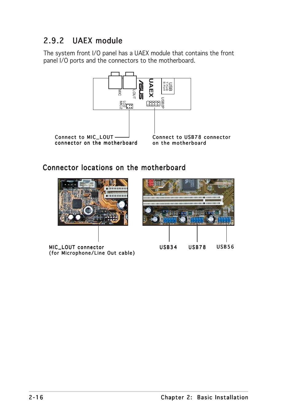 Connector locations on the motherboard | Asus Terminator C3 User Manual | Page 32 / 94