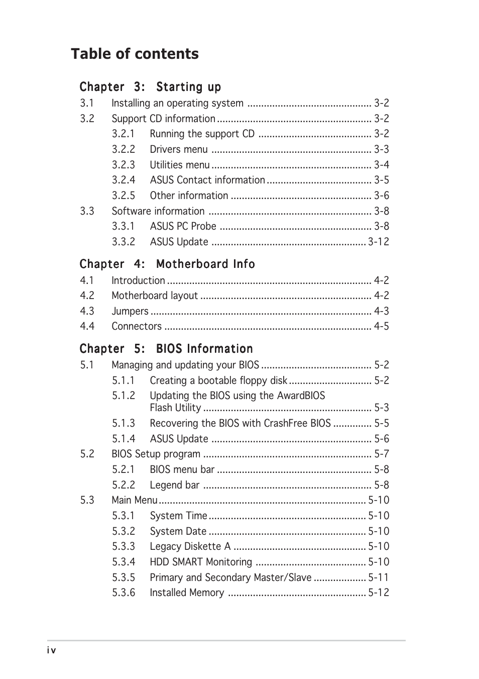 Asus Terminator C3 User Manual | Page 4 / 94