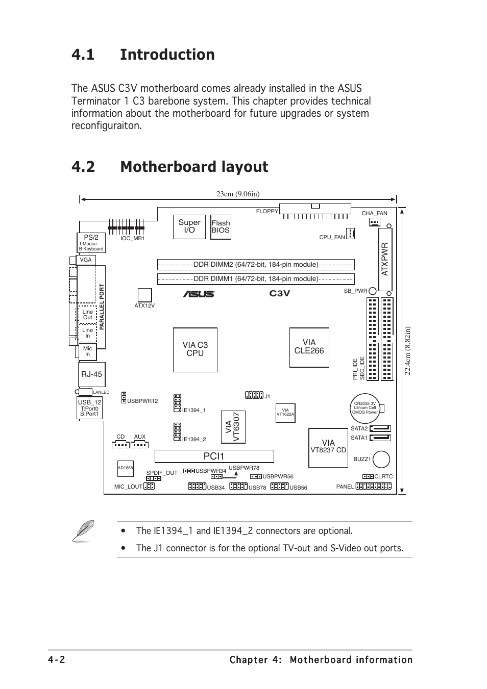 1 introduction, 2 motherboard layout, Pci1 | Asus Terminator C3 User Manual | Page 52 / 94