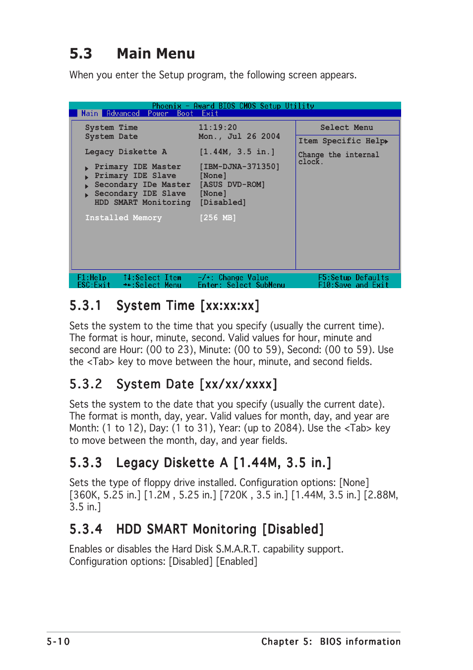 3 main menu | Asus Terminator C3 User Manual | Page 72 / 94