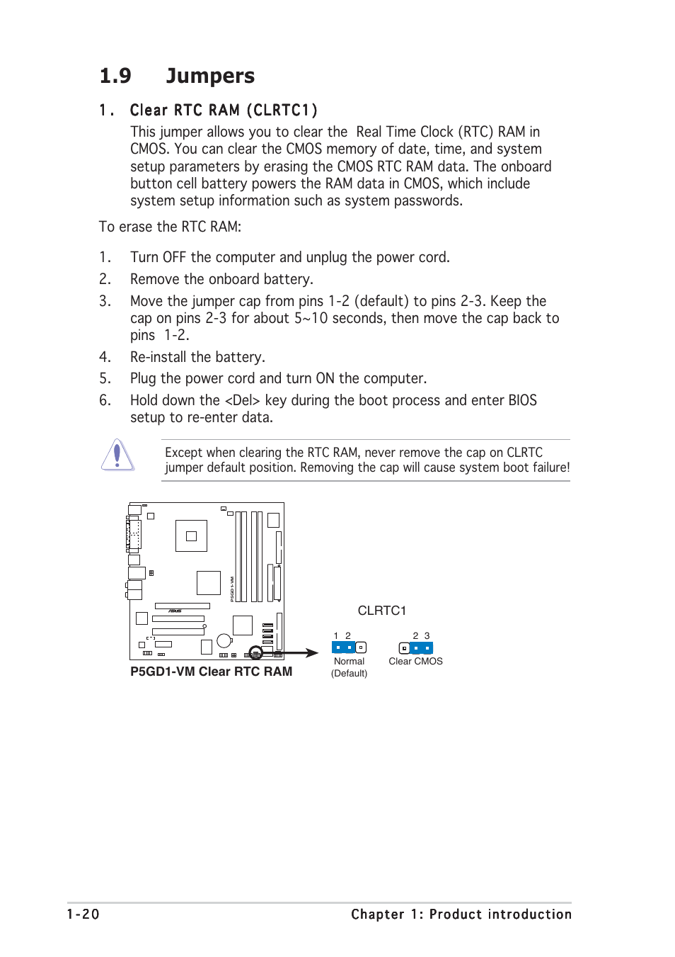 9 jumpers | Asus P5GD1-VM User Manual | Page 30 / 88