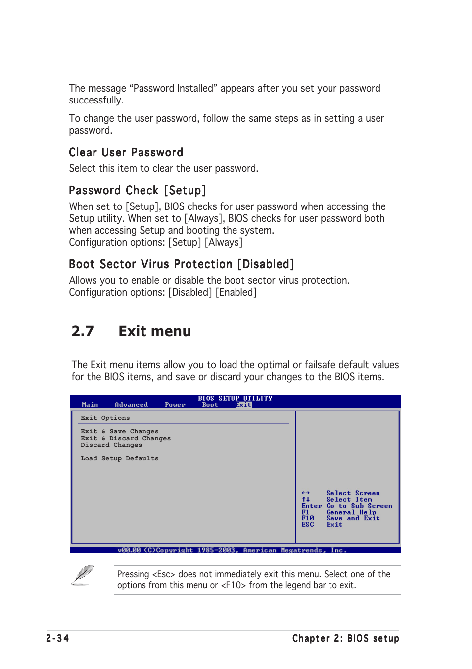 7 exit menu | Asus P5GD1-VM User Manual | Page 78 / 88